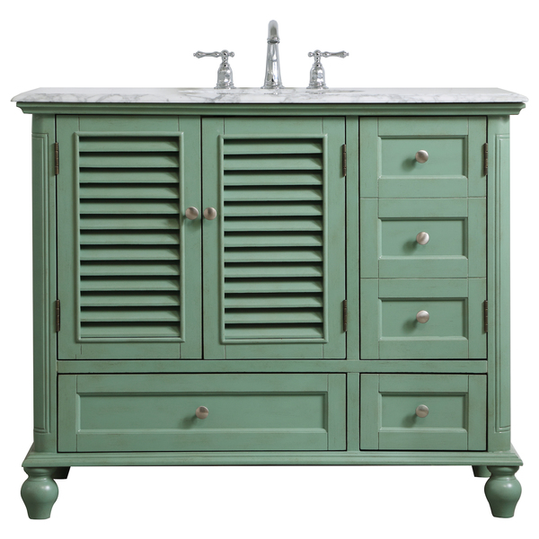 Elegant Decor 42 Inch Single Bathroom Vanity In Vintage Mint VF30542VM